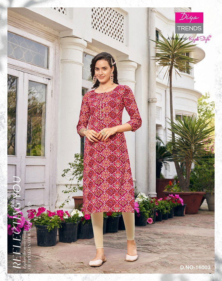 Gardencity Vol 16 By Diya Trends Printed Kurtis Catalog